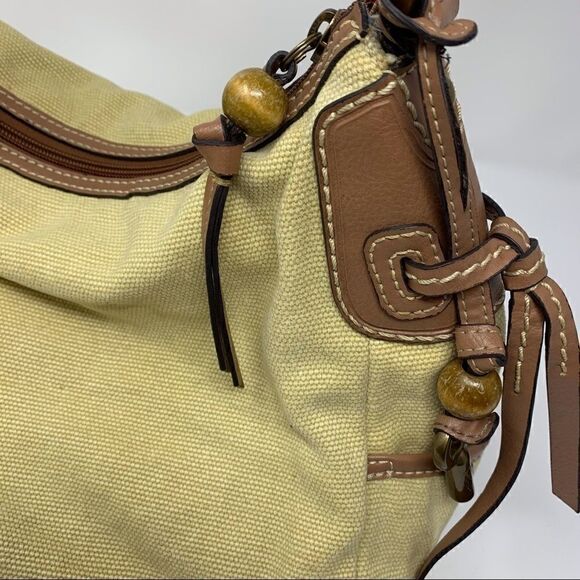 Fossil Khaki Canvas Shoulder Bag - Picture 9 of 13